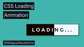 CSS Loading Animation | Simple CSS Loader Animation