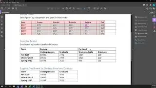 Accessible PDF Tables