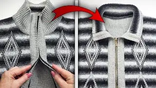 ✅Amazing Sewing Trick: How to Change a Sweater Design with a Zipper