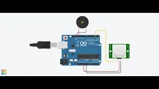 Motion Detection with PIR using Block Programming in TinkerCad Simulator | TinkerCad Tutorial