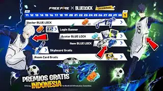 Rapido! CALENDARIO DE EVENTO FREE FIRE X BLUE LOCK PARA INDONESIA *PREMIOS GRATIS* FREE FIRE