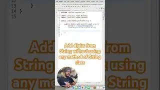 Add digits from given String without using any method of String class #javatutorial