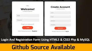 How To Make Login & Registration Form In PHP And MySql, Create SignIn & SignUp Page