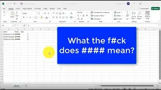 How to fix the #### error in Excel