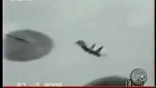 Russian Jet Fighter crosses UFO before Crash