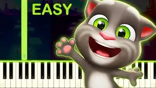 Talking Tom | Rindu Semalam Remix - EASY Piano Tutorial