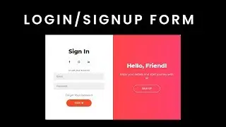 LogIn & SignUp Page in HTML and CSS