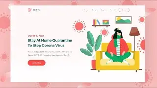 Easy Fullscreen COVID 19 Landing Page Design | HTML & CSS Tutorial