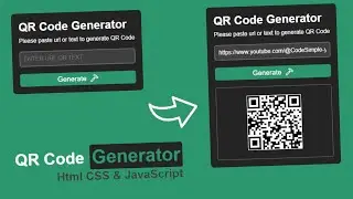 Create Advenced QR Code Generator With HTML CSS & JavaScript 