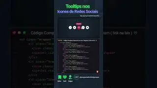 Tooltip em Icones apenas usando HTML e CSS #frontend #programacao #html #css #javascript #tooltips