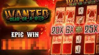 MY BIGGEST WIN EVER on WANTED DEAD OR A WILD!! (Highlights)