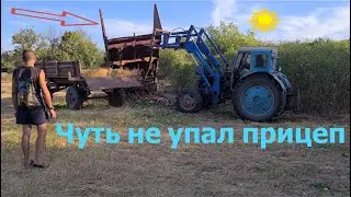 ЛТЗ Т-40 Загрузка прицепа на платформу