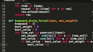 0/1 knapsack brute force in python