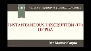 4.3 Instantaneous Description of PDA