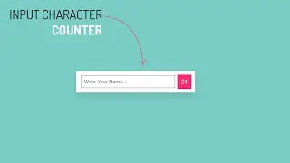 Input Text Field Character Counter in Vanilla Javascript