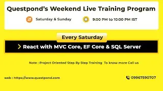 React with MVC Core using EF and SQL Server Training | React MVC Core | SQL Server | EF Core