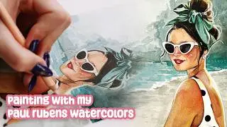 watercolor painting process ✦ Paul Rubens Youlan paints