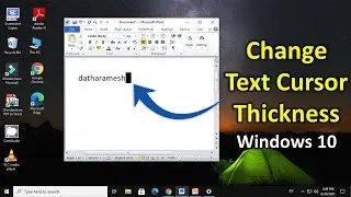 How to Change Cursor Thickness In Windows 10