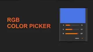 RGB Color Picker with JavaScript, HTML and CSS