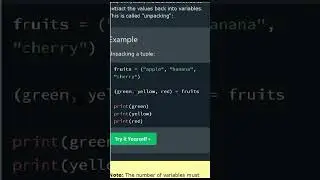 Unpack a Tuple in Python@arvindprogramming