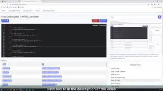 Free Online Excel To HTML Converter