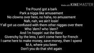 Young M.A - Walk (lyrics)