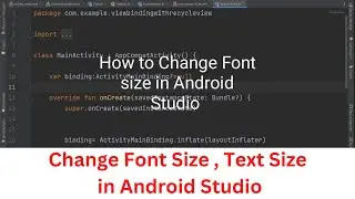 How to change font size in Android Studio