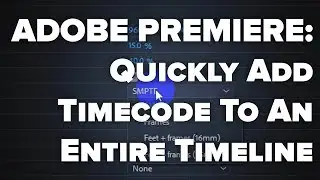 ADOBE PREMIERE: Quickly Add Timecode To An Entire Timeline