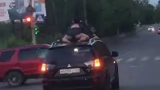Пьяные мажоры танцуют на крыши авто на скорости ТЫВА