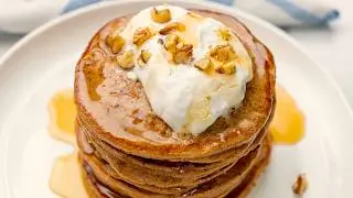 Fluffy Pancakes With Sweet Potato—NO Flour, MUCH Healthier!