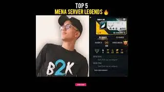 Mena Server 5 Legend Player Uid Profile and Face 🔥 #shorts Garena Free Fire