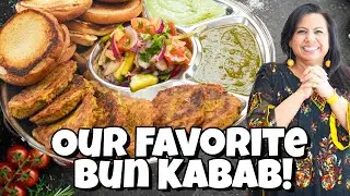 Humare Favorite Bun Kabab with 2 Types of Chutney and Serving Styles Recipe in Urdu Hindi - RKK