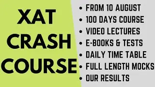 XAT crash course from 10 August: Video classes, Practice books, XAT mocks, Demo lectures, results