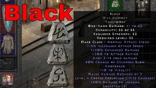 Diablo II Resurrected Rune Words - Black Thul Io Nef