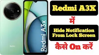 How to Hide Notifications from Lock Screen in Redmi A3X || Redmi A3X Lock Screen Notifications Hide