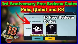 15 Free Redeem codes in pubgmobile || Free Legendary Emote and outfit in pubgmobile