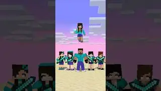 Steve Team vs Herobrine Team #shorts #friendship #anime #aphmau #jjsister