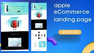 apple ecommerce landing page design using html css and javascript