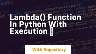 Lambda function in python with execution ‍