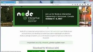 How to Download and Install Node.js 6.11 (recommended version) on Windows