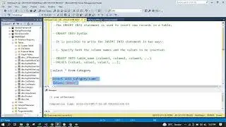 SQL INSERT INTO Statement