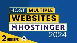 How To Host Multiple WordPress Sites On Hostinger 2024 | Add New Website In Hostinger