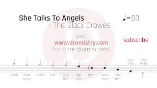 The Black Crowes - She Talks To Angels Drum Score