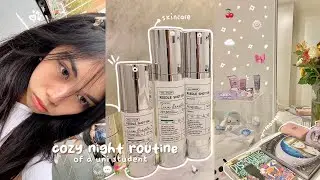 cozy night routine of a uni student | homebody vlog 🌷🍡