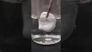 Pouring mercury into liquid nitrogen