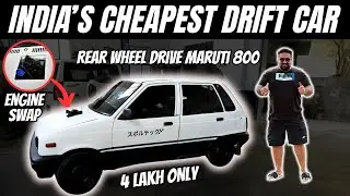 INDIA'S FIRST REAR-WHEEL DRIVE MARUTI 800 🔥|| 4 LAKH KI DRIFT CAR 😍