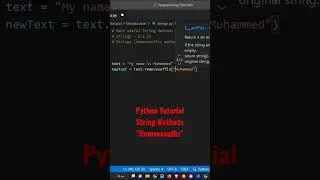 Python Tutorial - String Methods Removesuffix