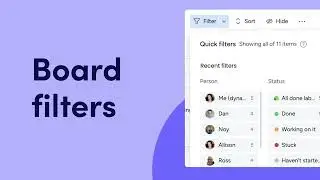 Board Filters | monday.com tutorials