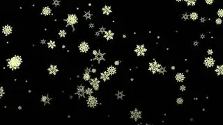 Футаж разные красивые снежинки кружаться на черном фоне/Footage beautiful snowflakes on a background