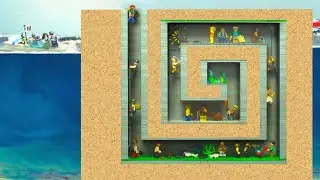 Dam Collapse Caused Flooding Underground Diamond Mine - Lego Dam Breach Experiment